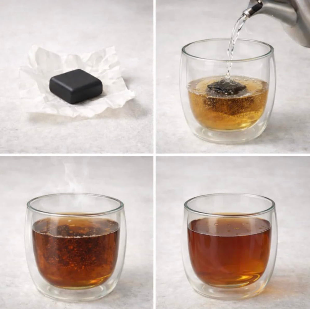 CUSHLA taza con resina disuelta en agua caliente para una infusión instantánea