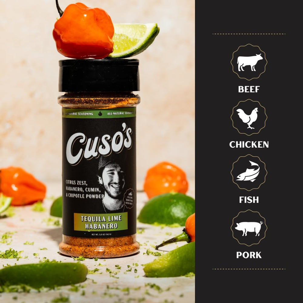 Cuso Cuts etiqueta en primer plano mostrando nombre y beneficio sin aditivos artificiales
