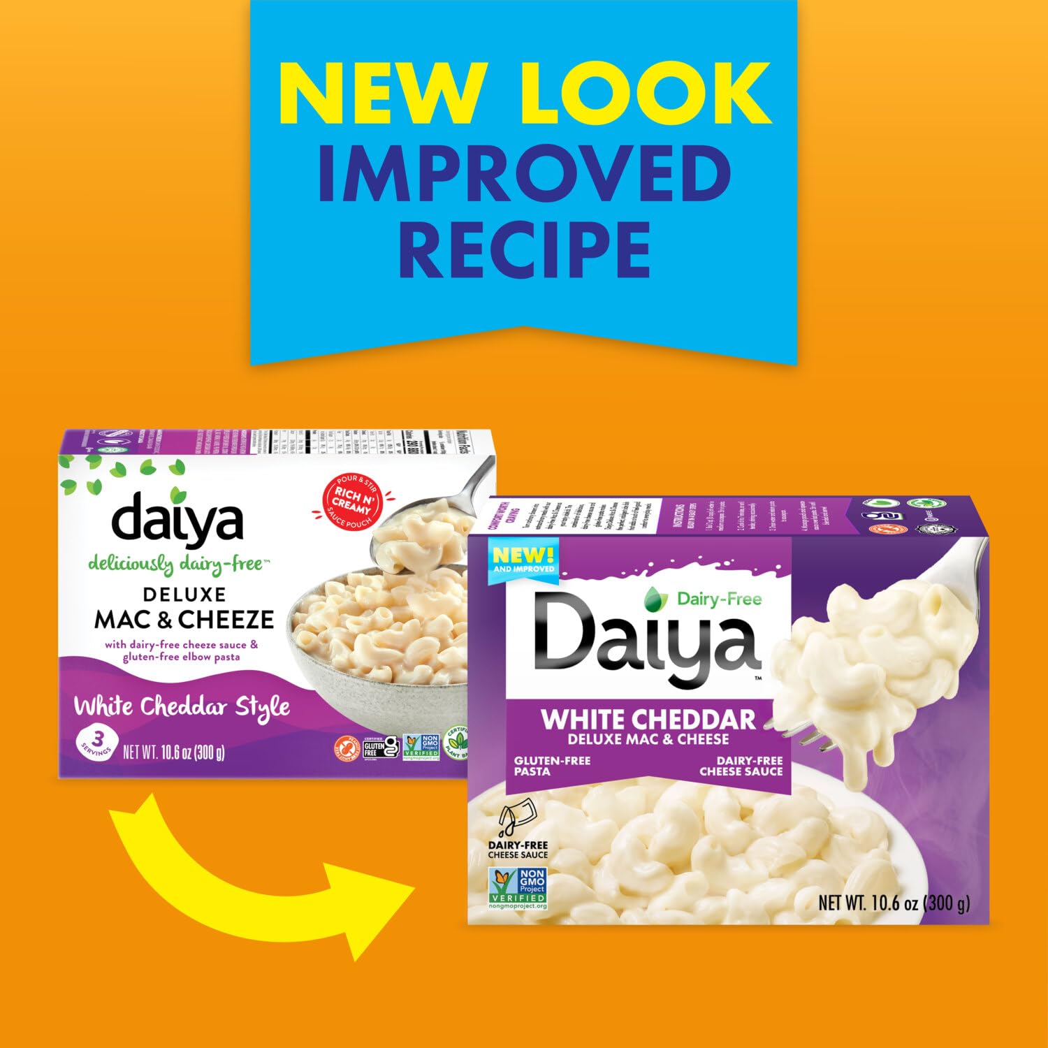 Daiya etiqueta de ingredientes clara para verificar alérgenos