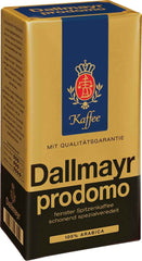 Dallmayr empaque frontal al vacío mostrando 500 g y beneficios de conservación