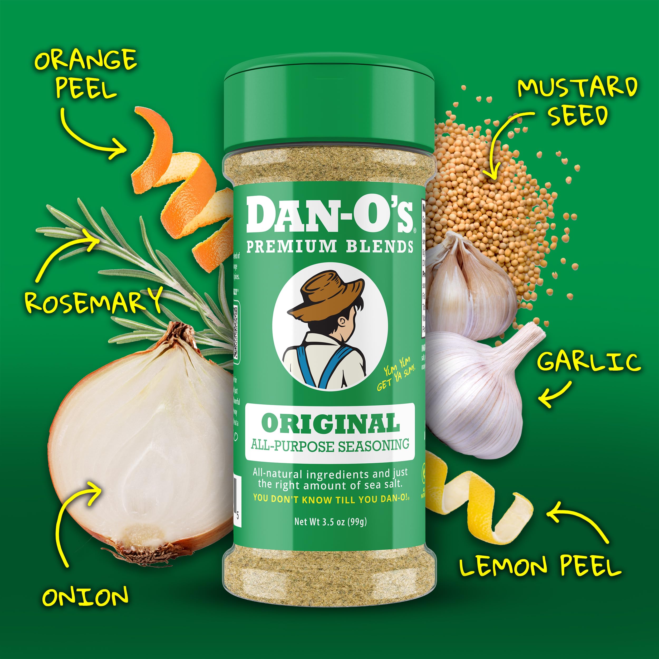 Dan-O's primer plano de textura de especias que resalta ingredientes naturales