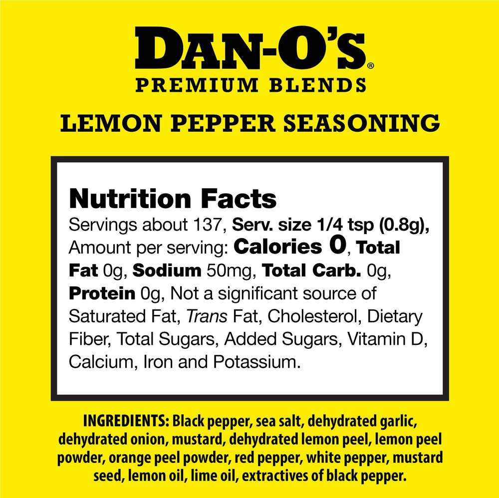 Dan-O's etiqueta con ingredientes, transparencia y calidad visible