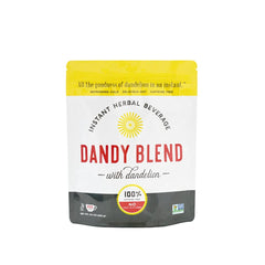 Dandy Blend frente del empaque mostrando la bolsa y beneficio de conveniencia