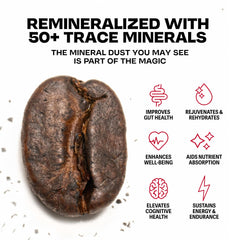 Danger Coffee vista cercana del molido para extracción más rica