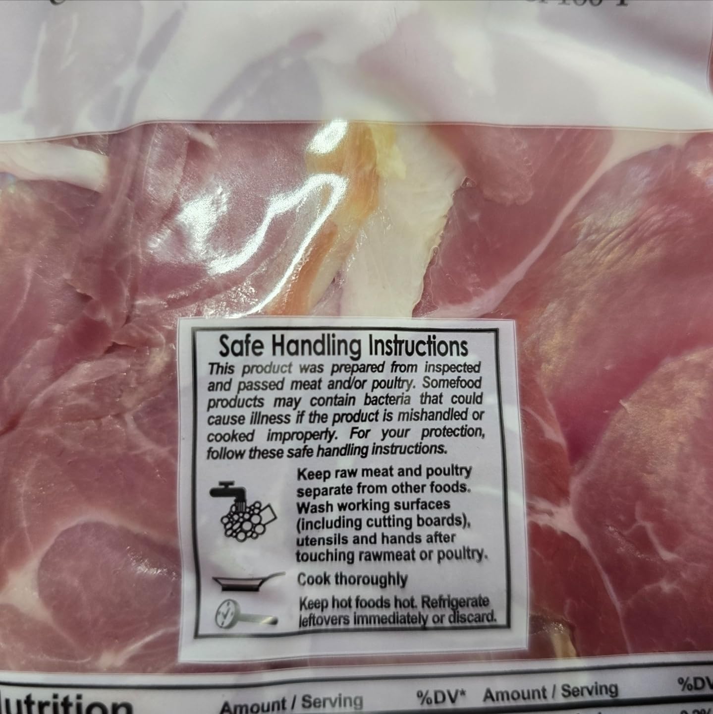 Dan'l Boone etiqueta y sello USDA que indican inspección y seguridad