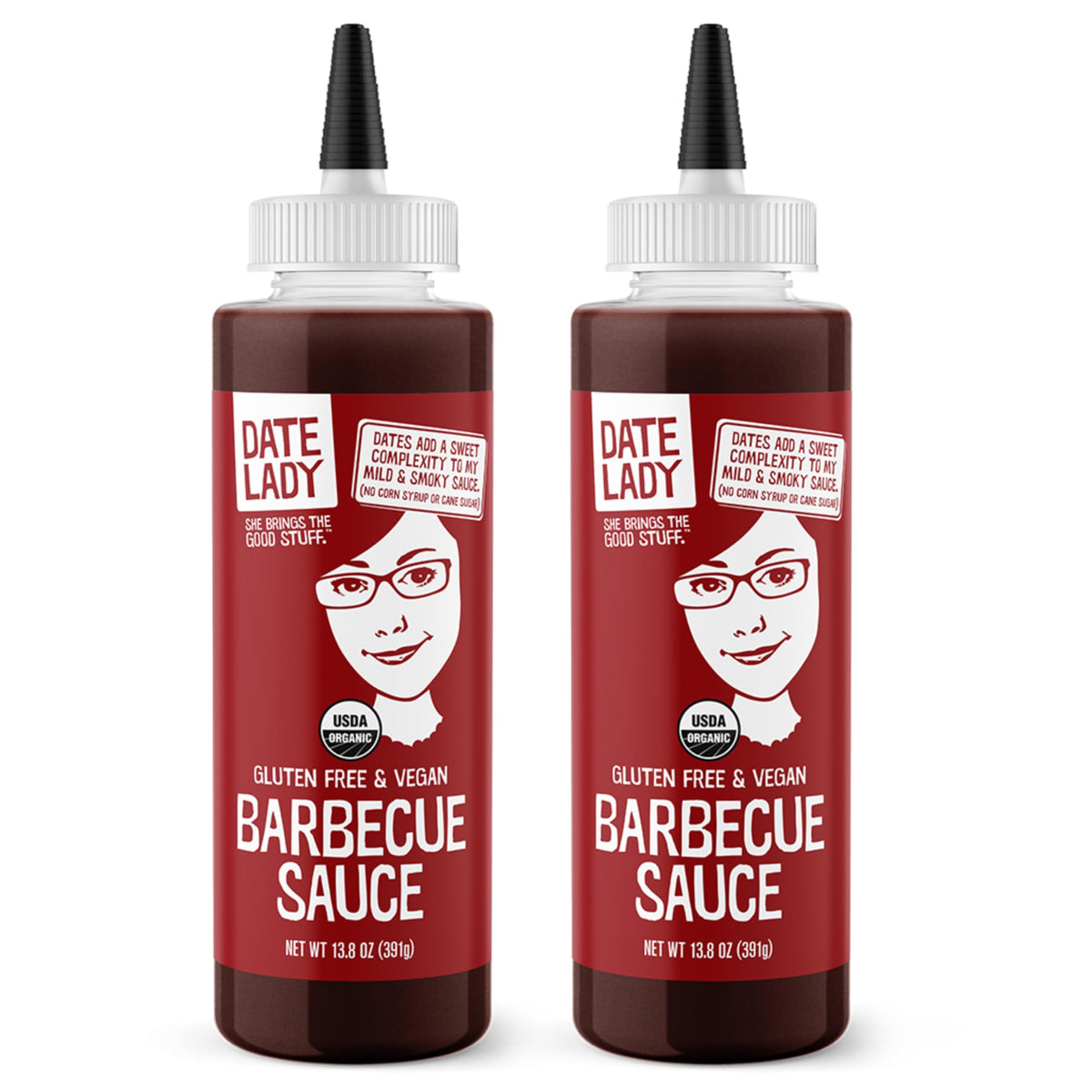 Date Lady frente del envase mostrando diseño y beneficios naturales