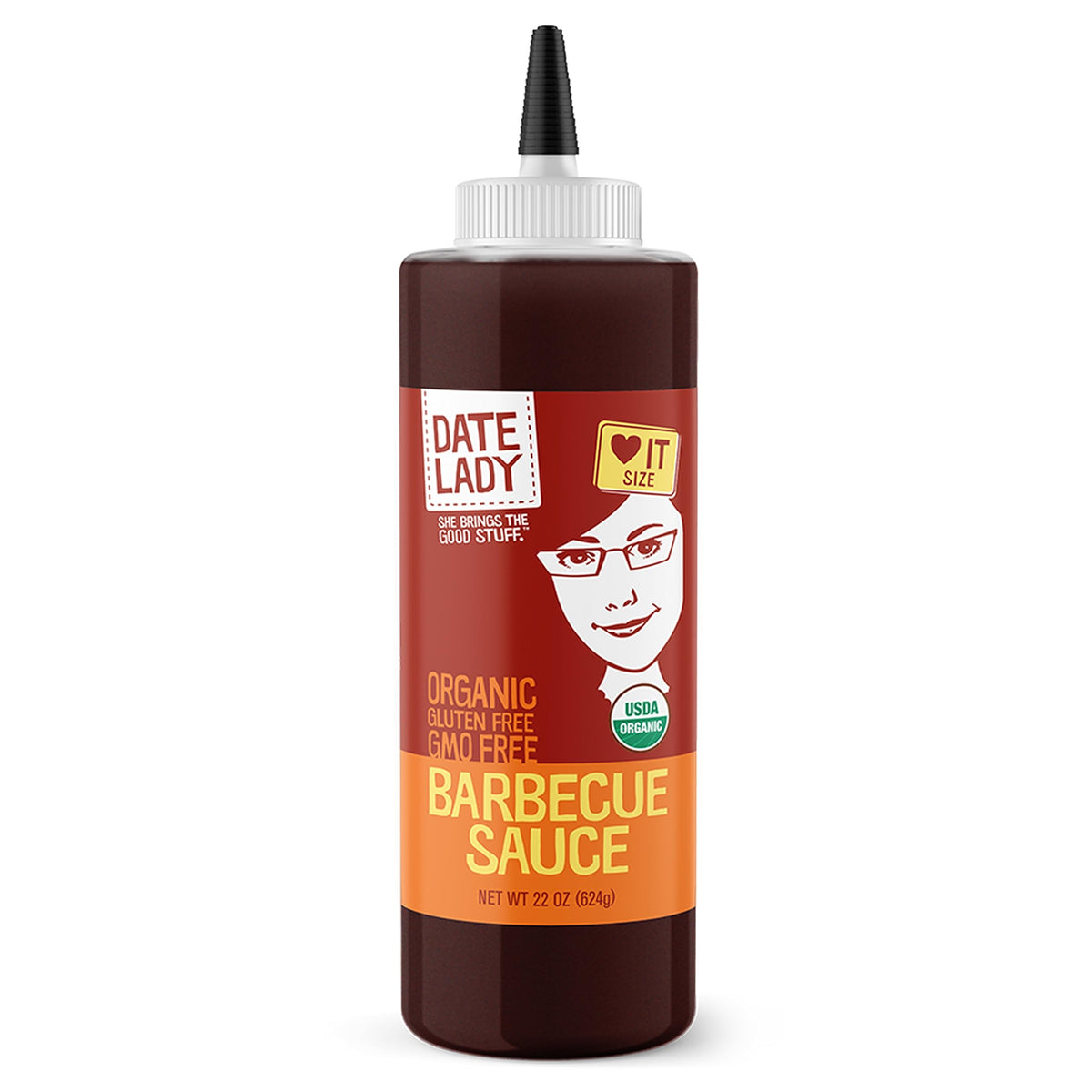 Date Lady botella frontal mostrando etiqueta clara y beneficios naturales