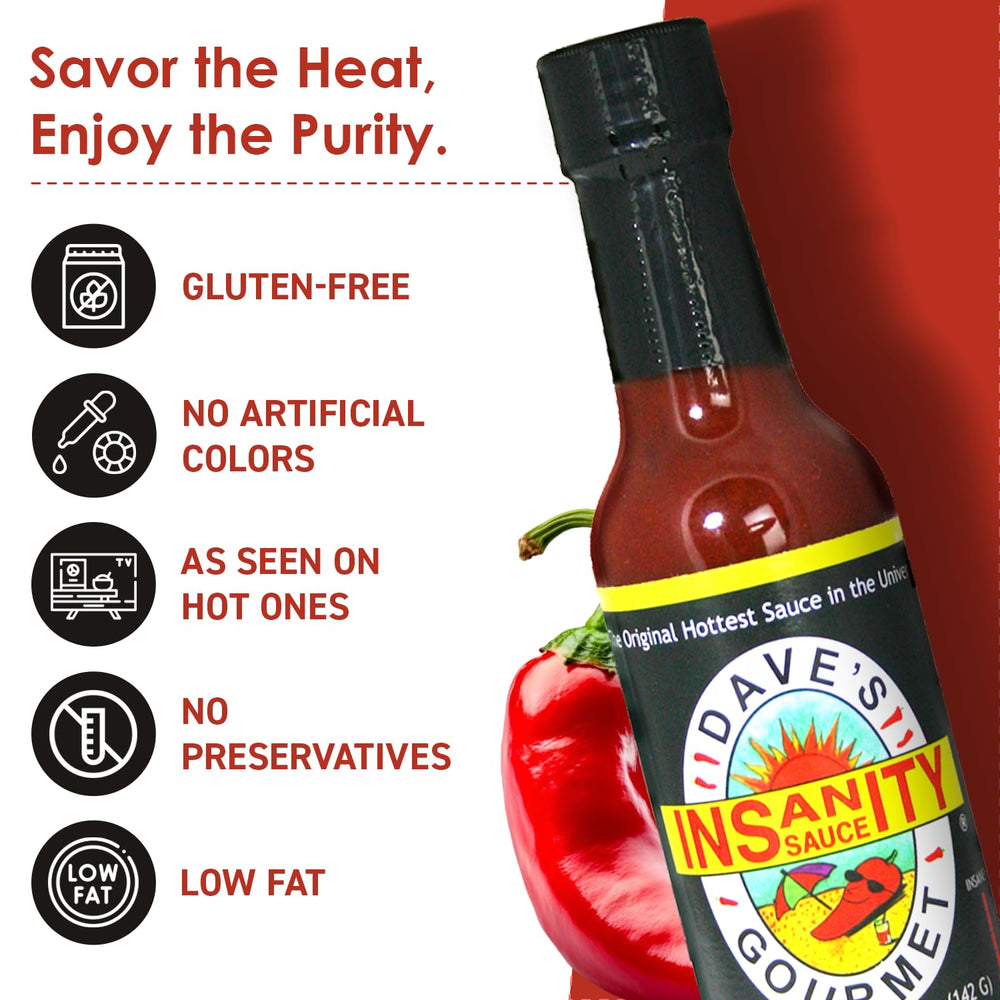 Dave's Gourmet Ghost Pepper Naga Jolokia detalle de etiqueta y chile, calor persistente