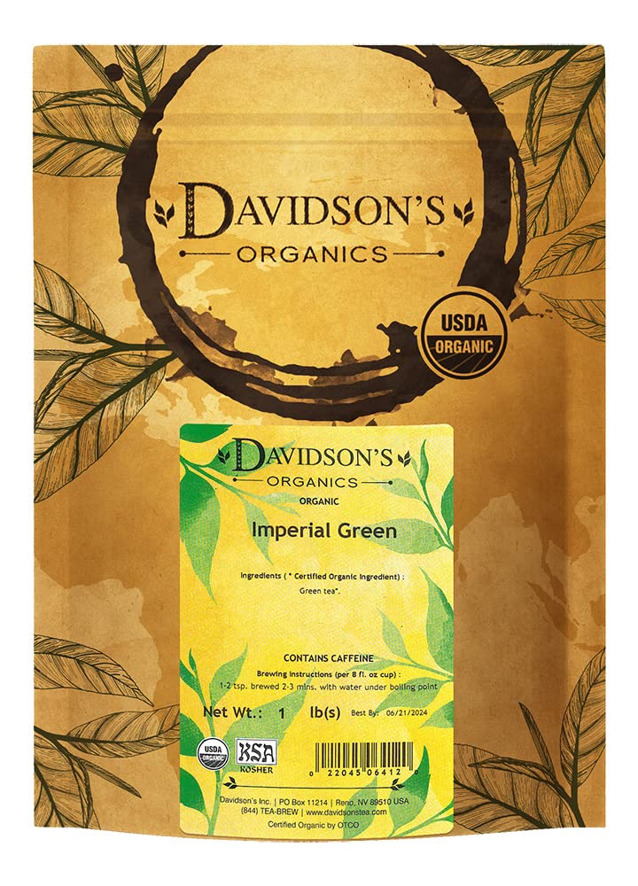Davidson's empaquetado frontal del Imperial Green mostrando 16 onzas y beneficio de frescura