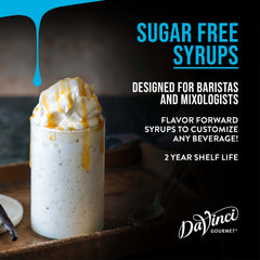 DaVinci Gourmet jarabe vertiéndose en café aportando sabor inmediato