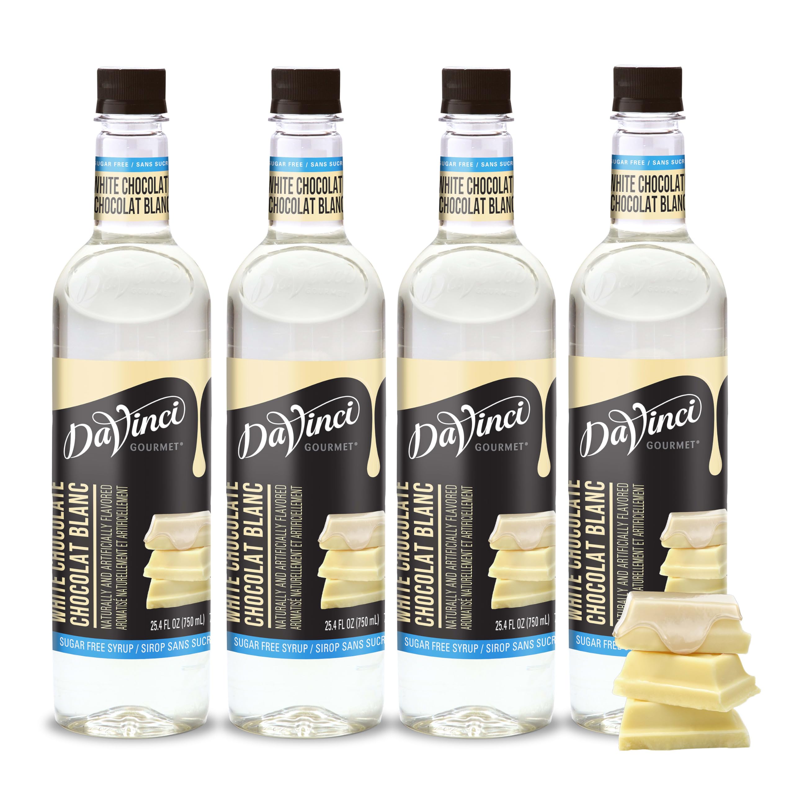 DaVinci Gourmet envase frontal mostrando jarabe sin azúcar y diseño profesional