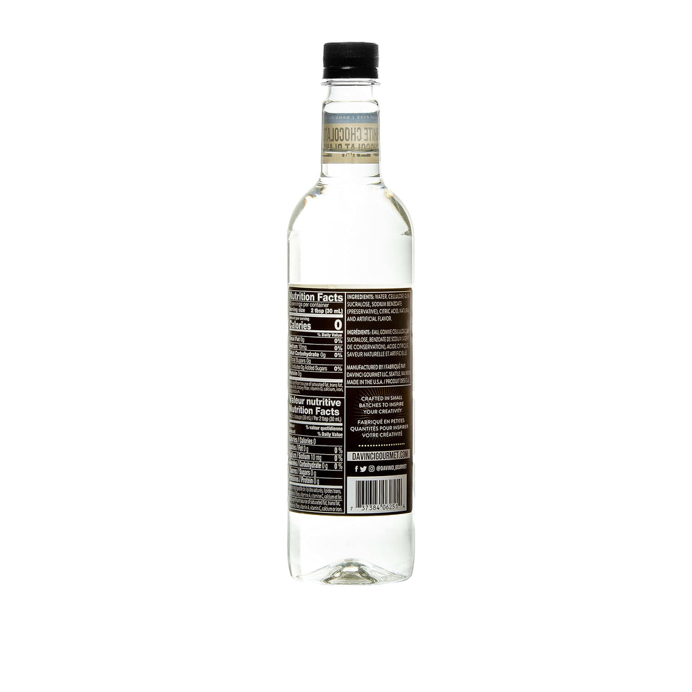 DaVinci Gourmet jarabe en vaso con hielo mostrando mezcla fría estable