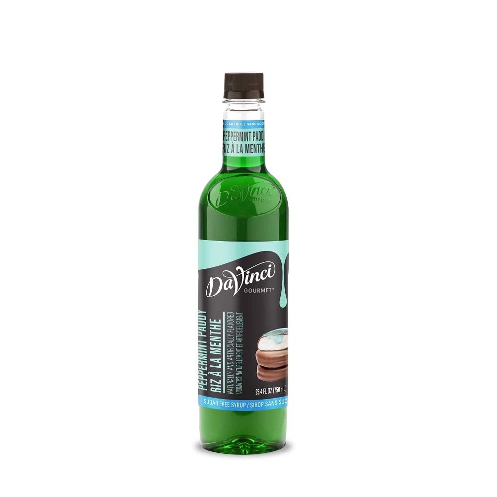 DaVinci Gourmet botella frontal mostrando etiqueta y volumen 750 mL, visual clara