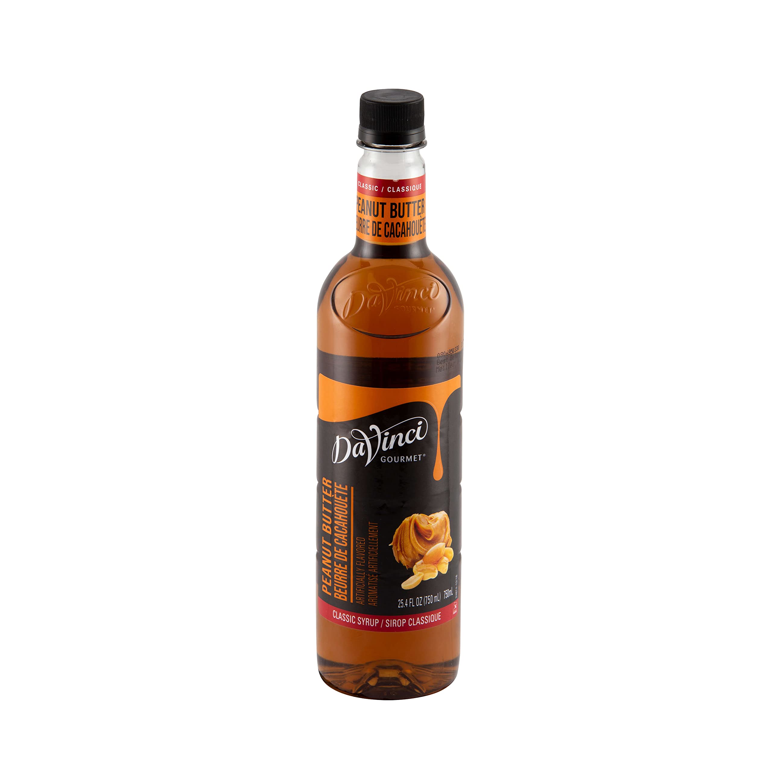 DaVinci Gourmet botella abierta vertiendo para dosificar con precisión