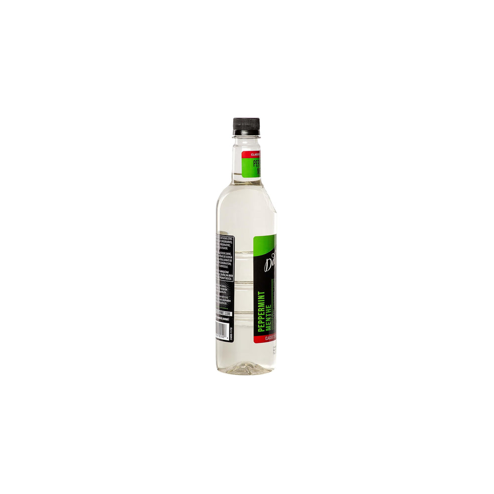 DaVinci Gourmet botella vista lateral con tapa, beneficio almacenamiento seguro