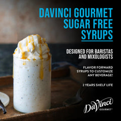 DaVinci jarabe vertido en latte almendra mejora sabor