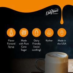 DaVinci Gourmet jarabe añadido a un café helado para un toque tropical equilibrado