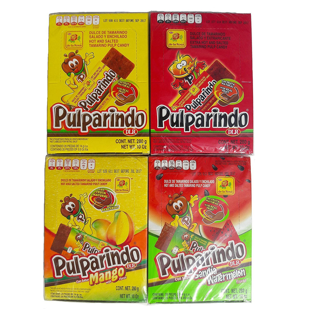 de la Rosa paquete frontal con cuatro sabores muestra variedad y conveniencia