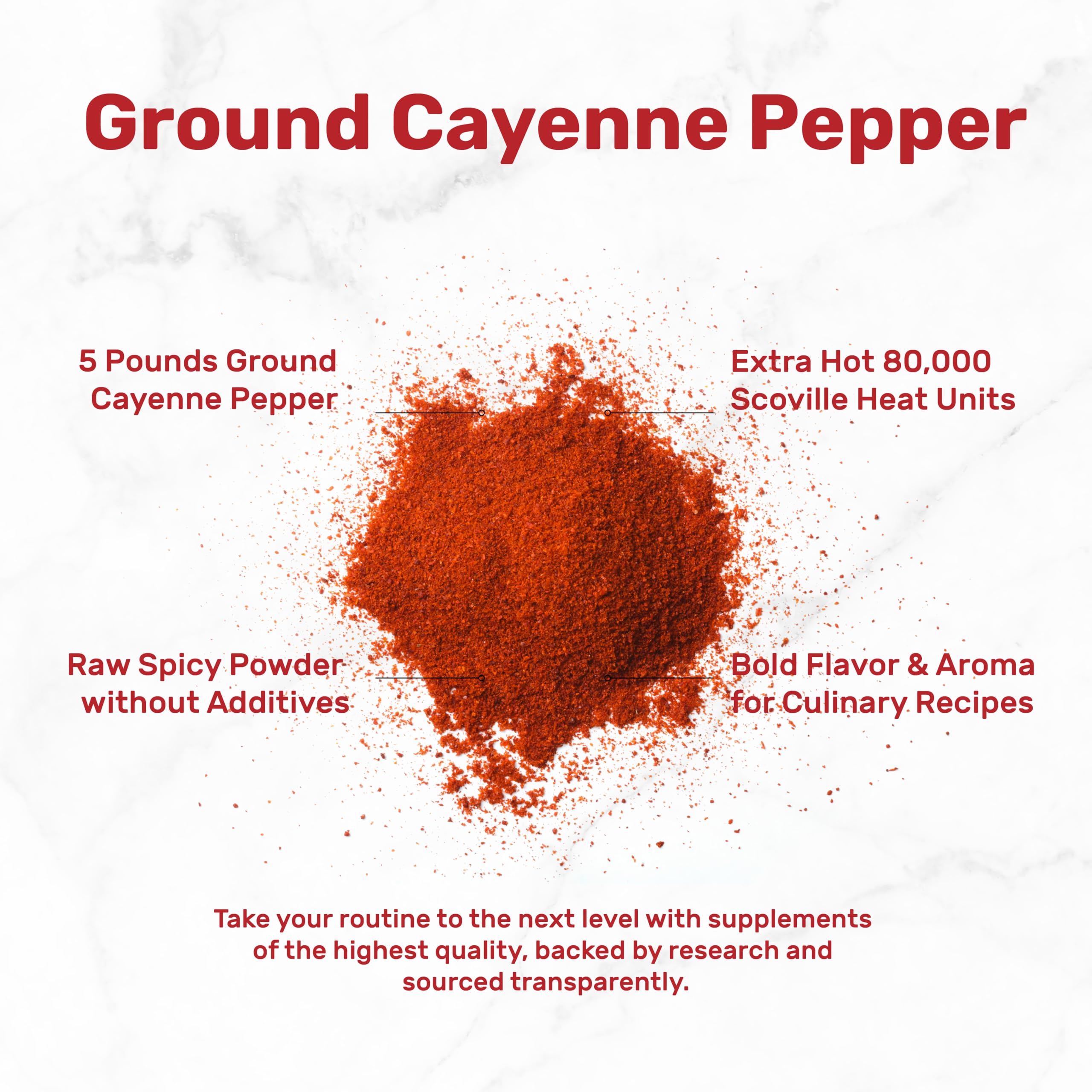 DEAL SUPPLEMENT cayena usada en salsa casera, aporta picor y color vibrante