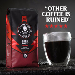 Death Wish Coffee detalle del sellado que asegura frescura y conservación