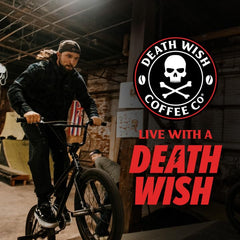 Death Wish Coffee textura del molido resaltando consistencia para filtrado