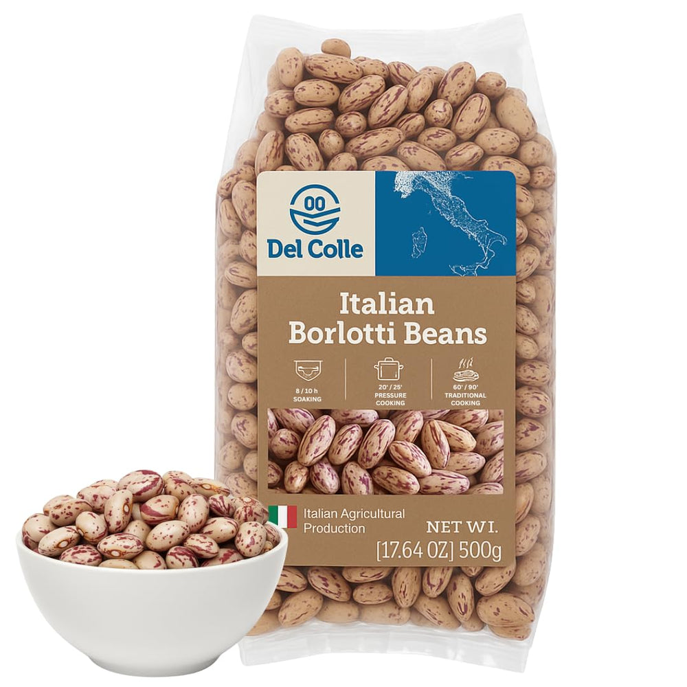 Del Colle paquete frontal de borlotti muestra aspecto limpio y fresco