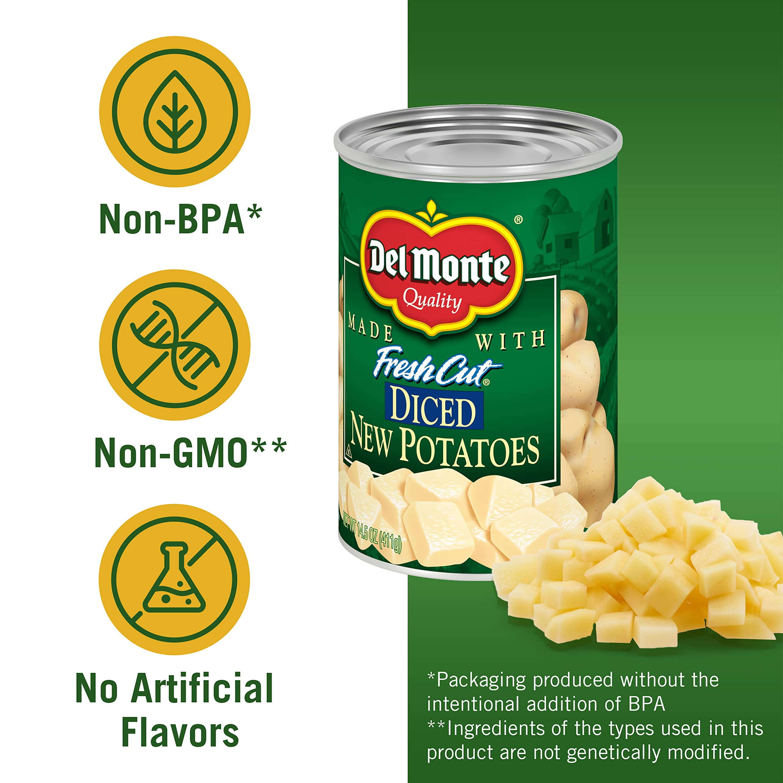 Del Monte ensalada de patata preparada con dados, opción versátil y rápida