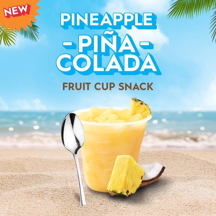 Del Monte en contexto de picnic mostrando snack tropical y portable
