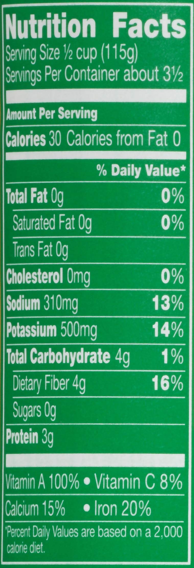 Del Monte detalle de textura de espinaca troceada listo para cocinar