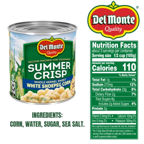 Del Monte textura de granos shoepeg, crujiente y dulce