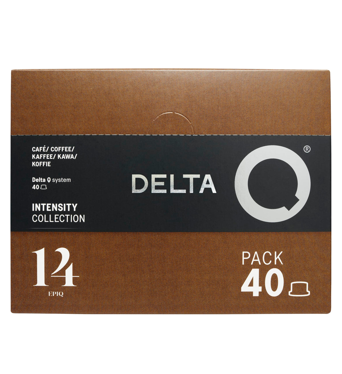 Delta Q paquete frontal de 40 cápsulas, conveniencia diaria
