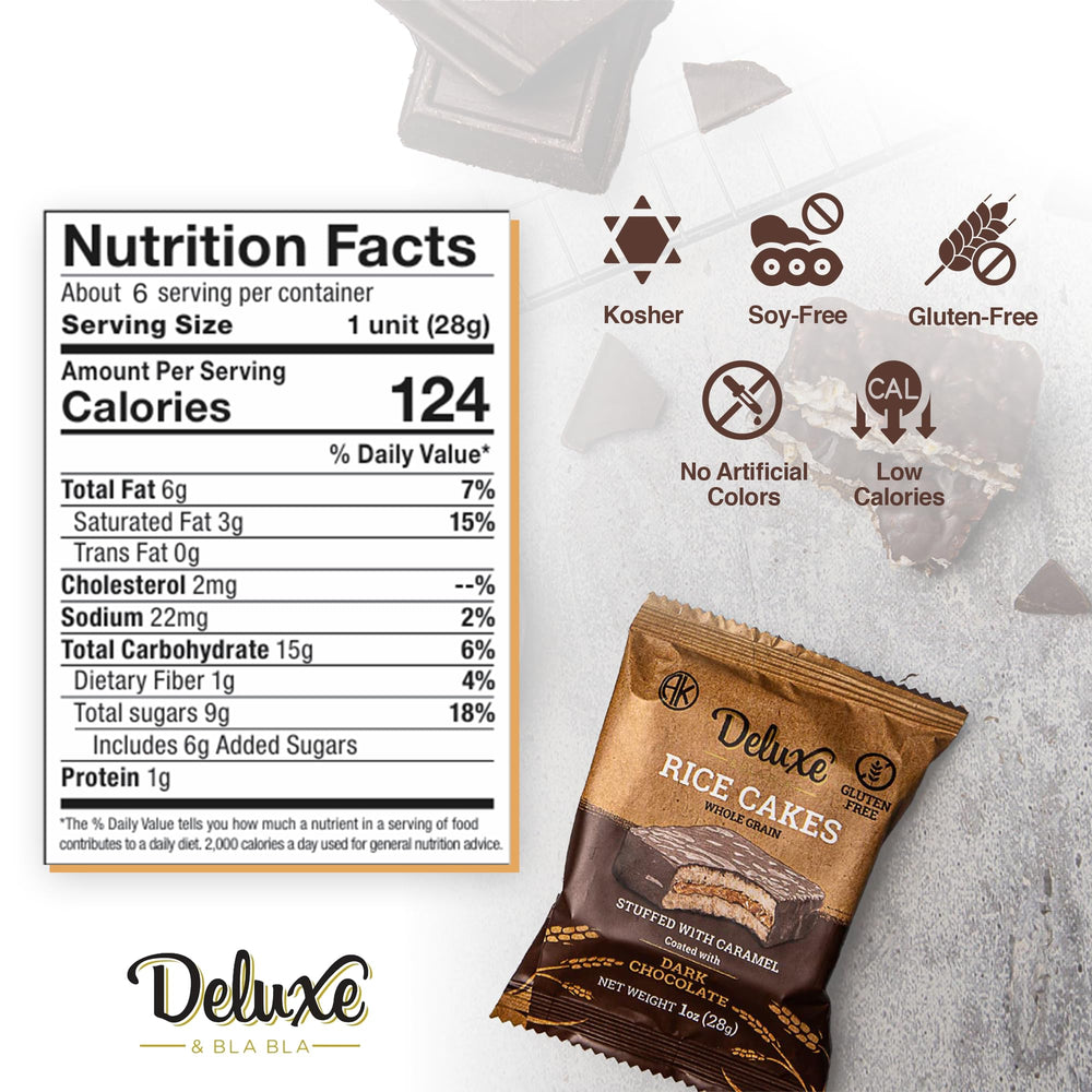 Deluxe & Bla Bla porciones abiertas que exhiben cobertura de chocolate
