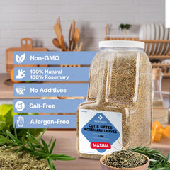 Dependable Food cuchara con romero medido lista para sazonar platos
