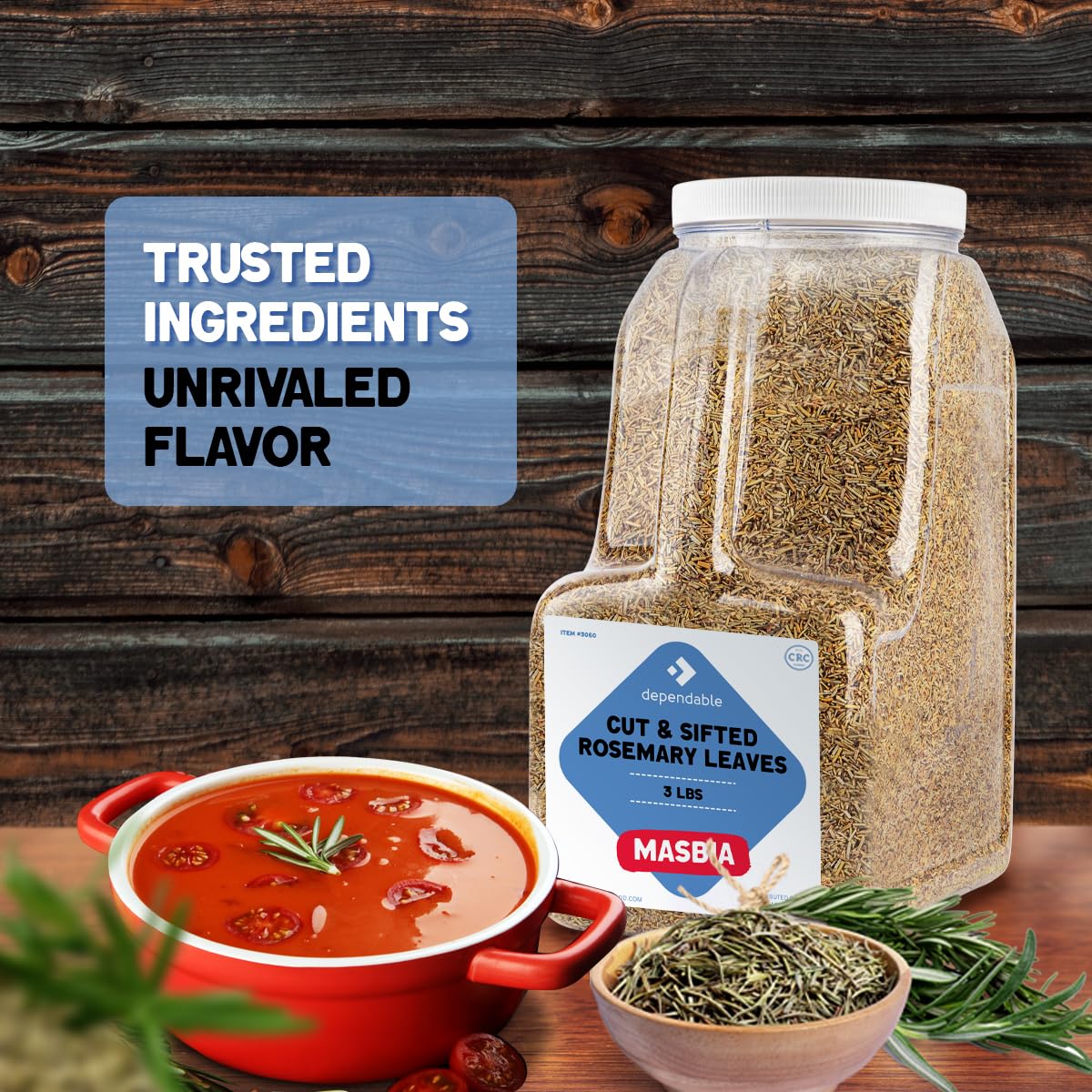 Dependable Food etiqueta Kosher y sin gluten en el frasco para seguridad