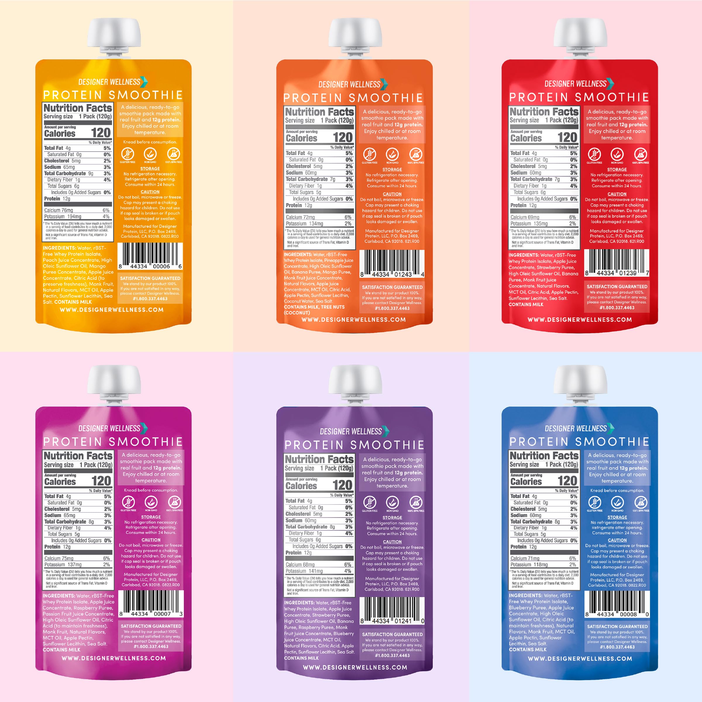 Designer Wellness textura cremosa del smoothie con apariencia apetecible