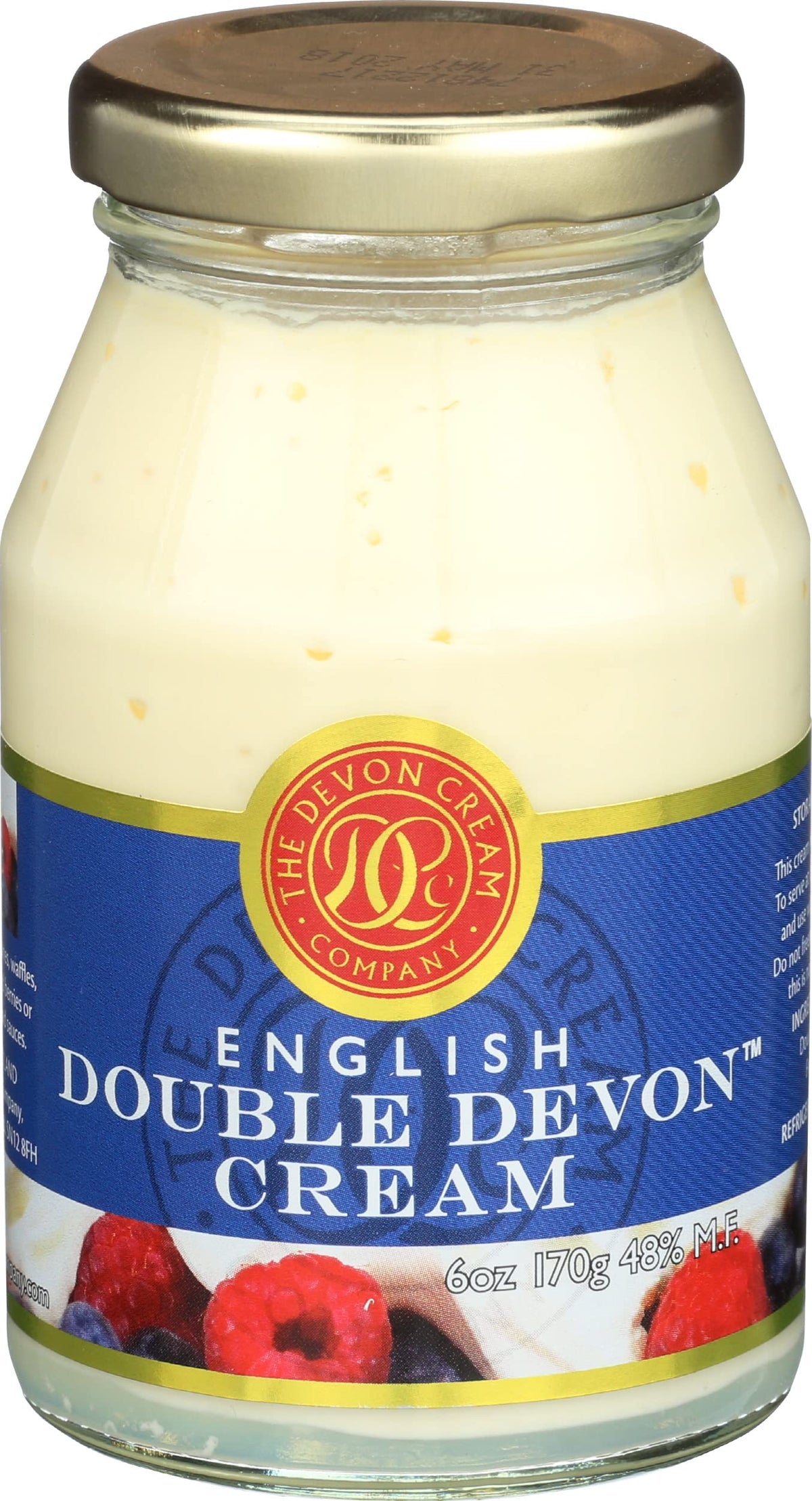 Devon Cream Company frente del tarro muestra presentación y comodidad