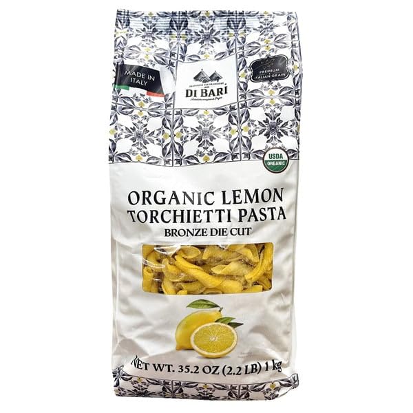 Di Bari empaque frontal de Torchietti orgánico mostrando el sello USDA Organic y peso de 2.2 lb