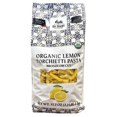Di Bari empaque frontal de Torchietti orgánico mostrando el sello USDA Organic y peso de 2.2 lb