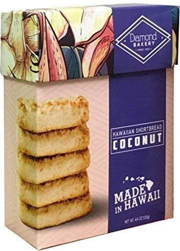 Diamond Bakery paquete frontal mostrando galletas coconut shortbread y marca