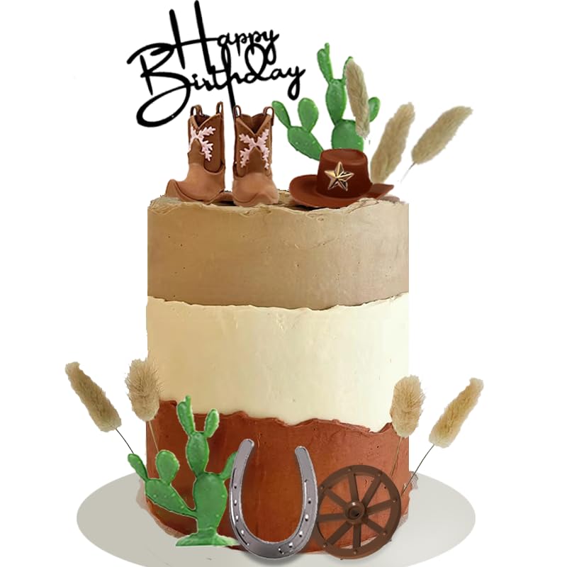 DiDida kit colocado sobre tarta en mesa para ambientación western