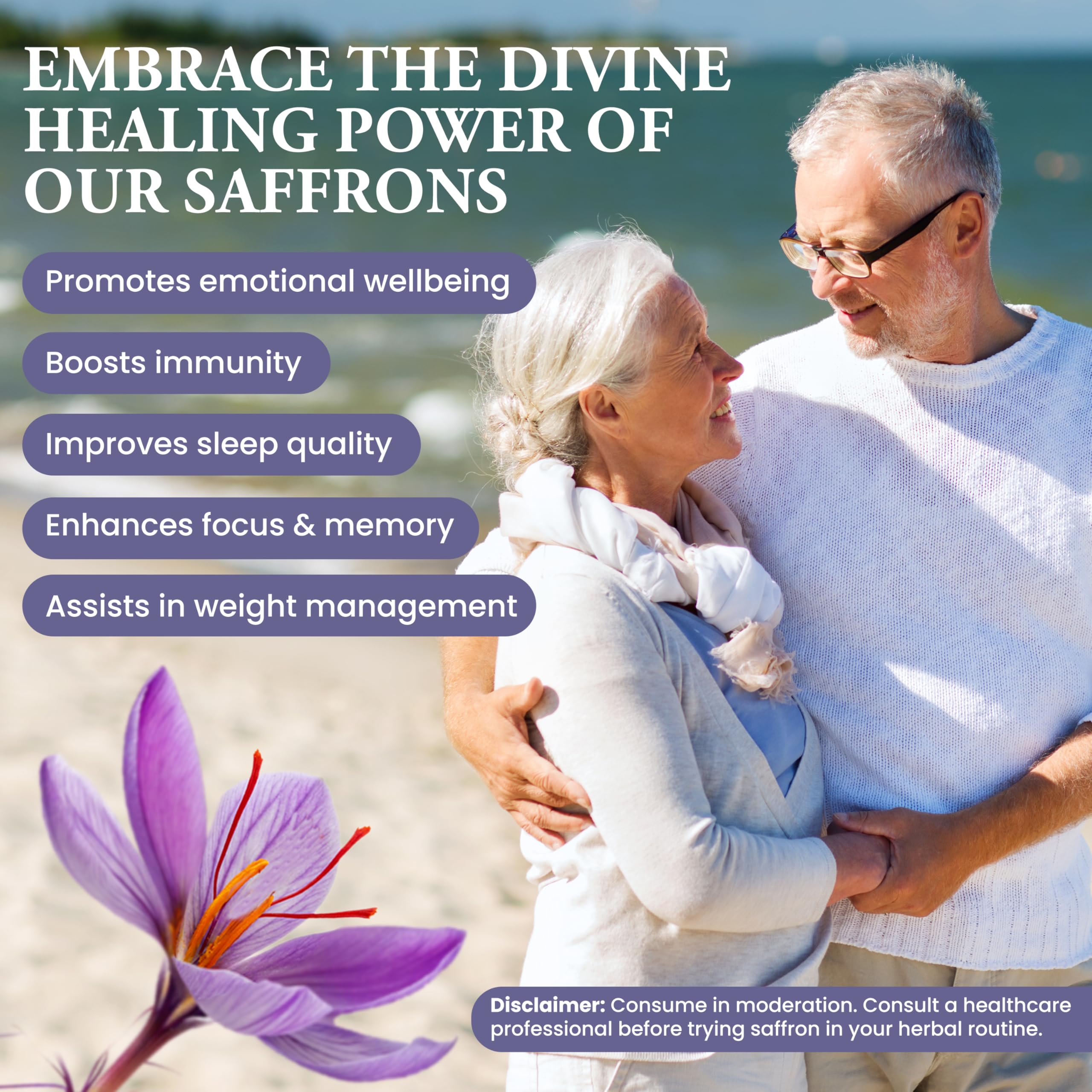 Divine Healing Saffron caja regalo limitada con envase y tapa de bambú