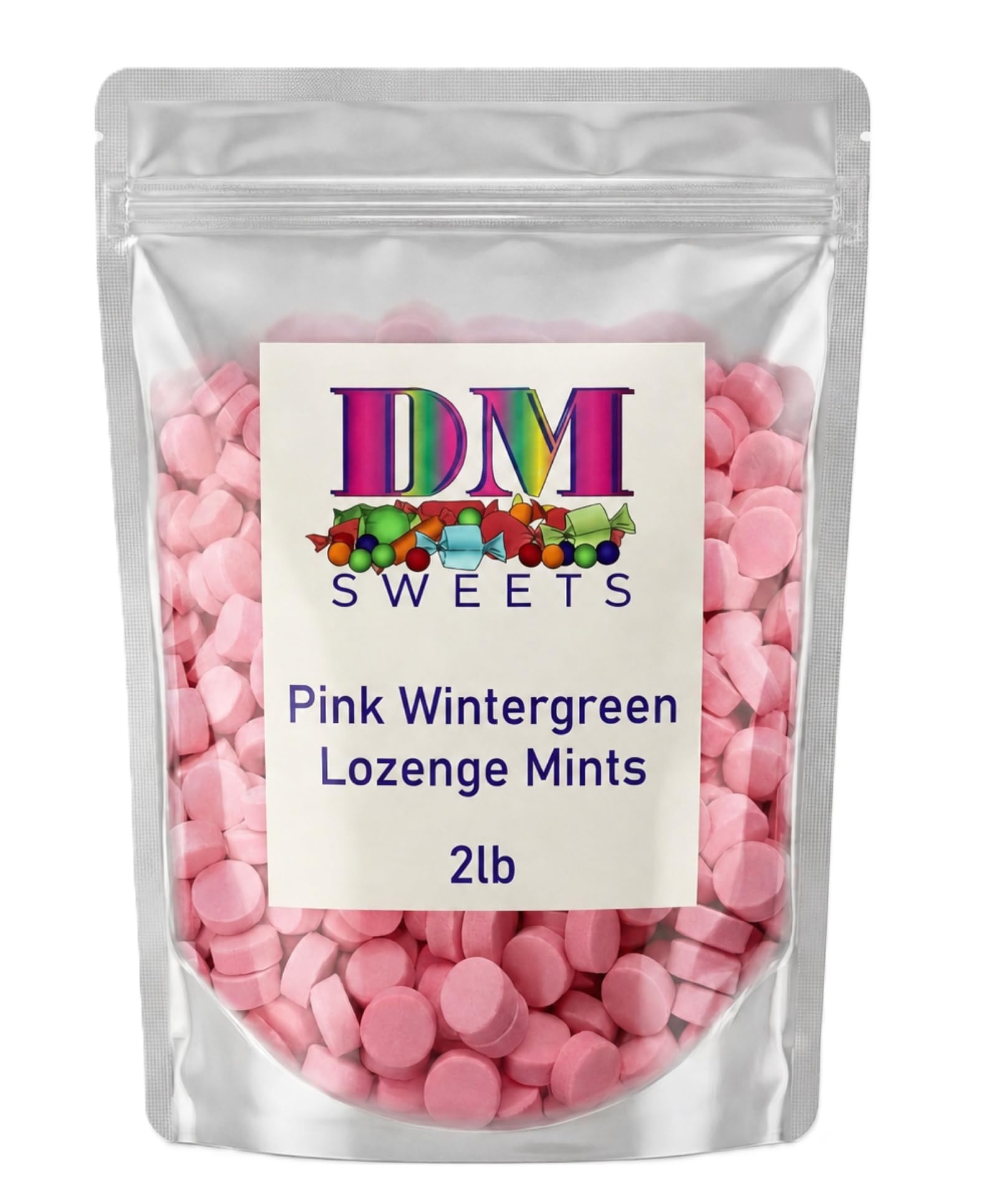 DM Sweets bolsa frontal 1.5 lb mostrando la presentación y valor por cantidad