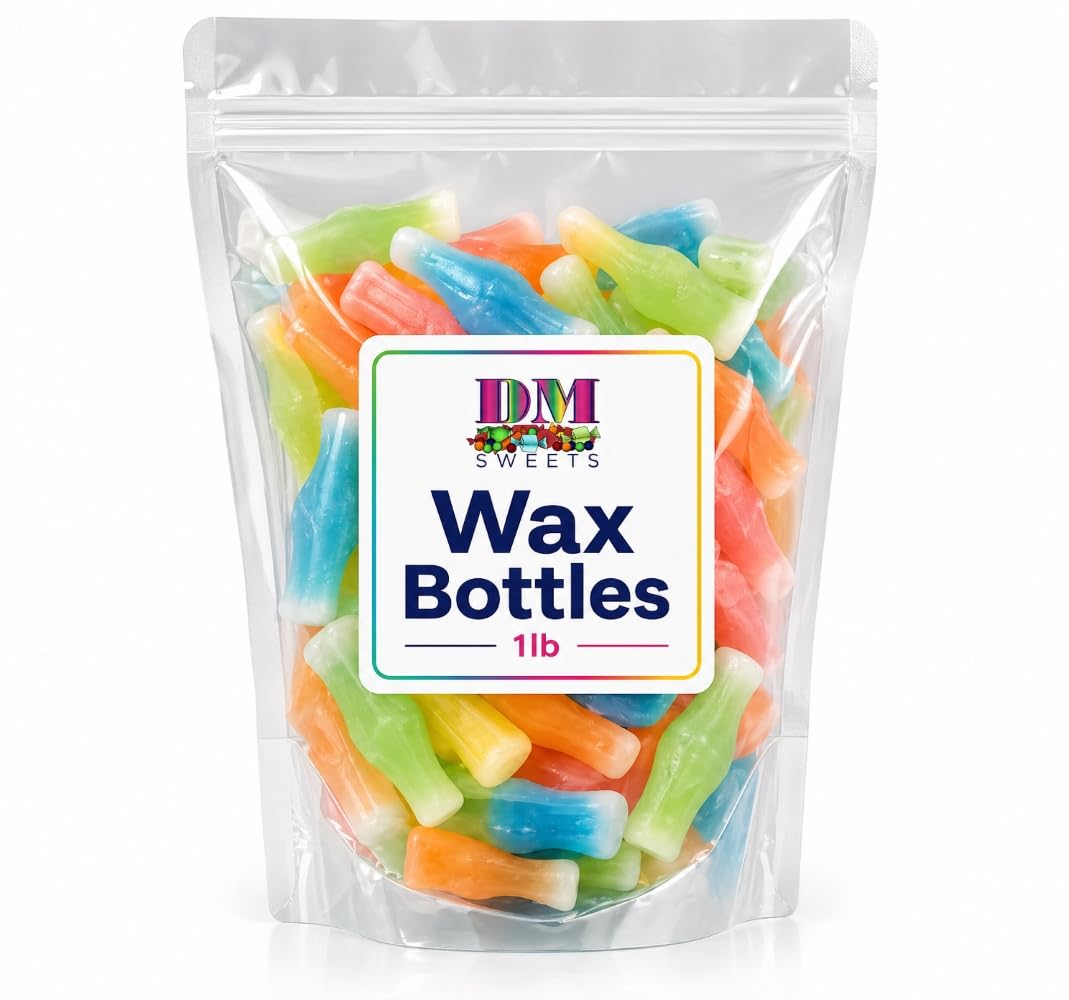 DM Sweets primer plano de la textura de la cera que facilita masticar