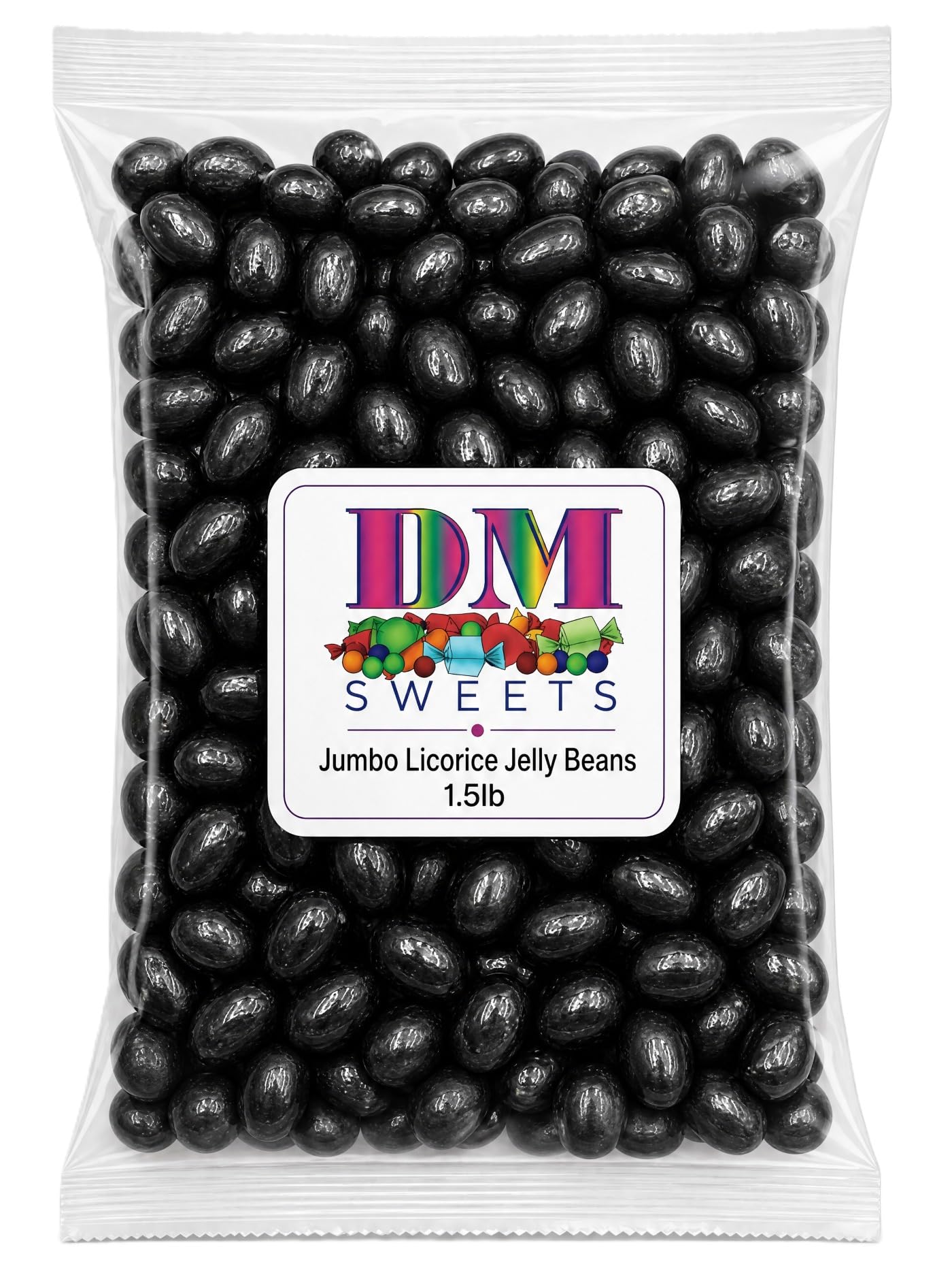 DM Sweets primer plano de textura de jelly bean jumbo, apariencia tentadora