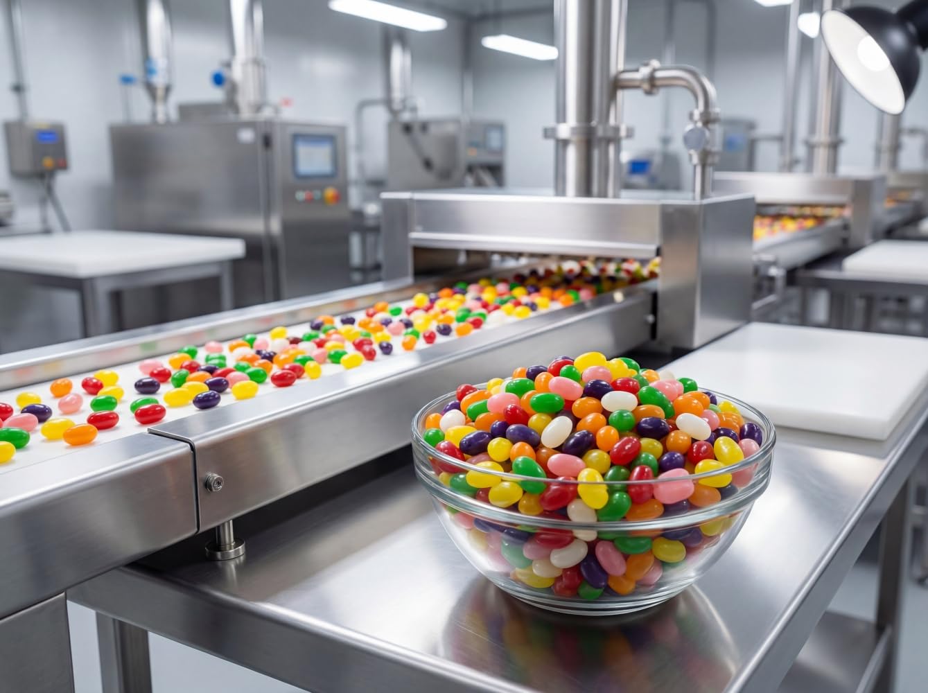 DM Sweets jelly beans en cuenco listos para servir y compartir en eventos
