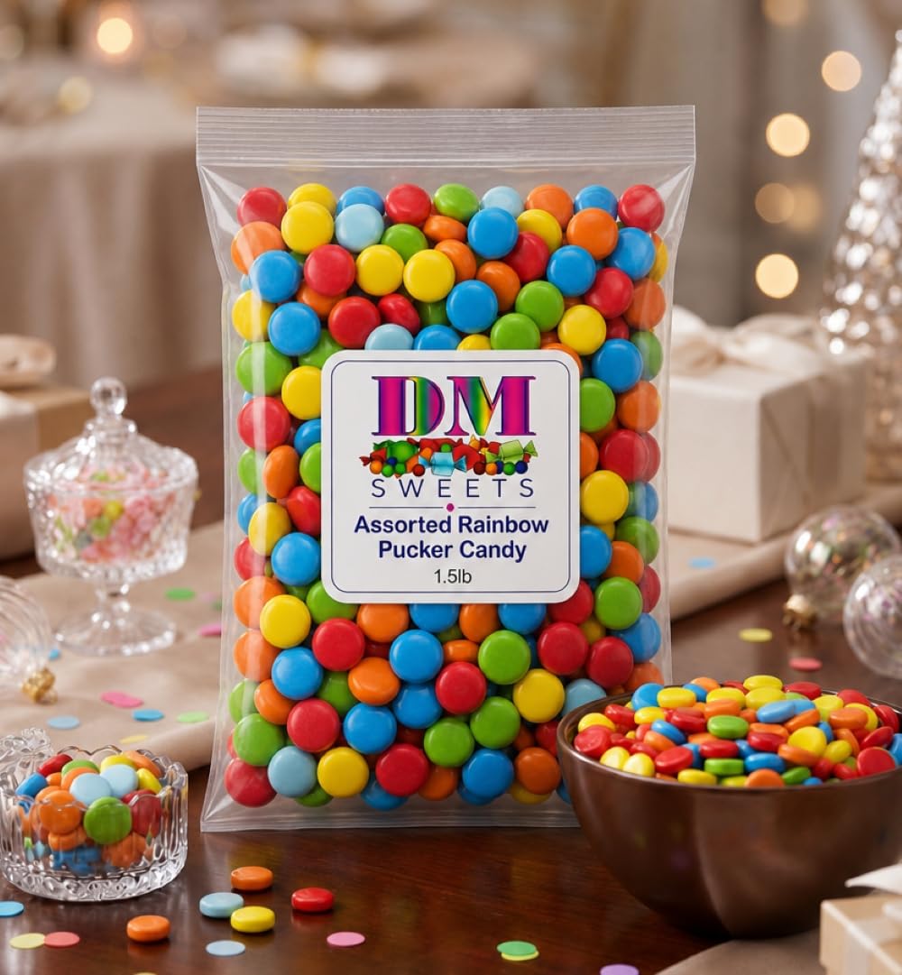 DM Sweets presentación en mesa de fiesta que añade color y diversión