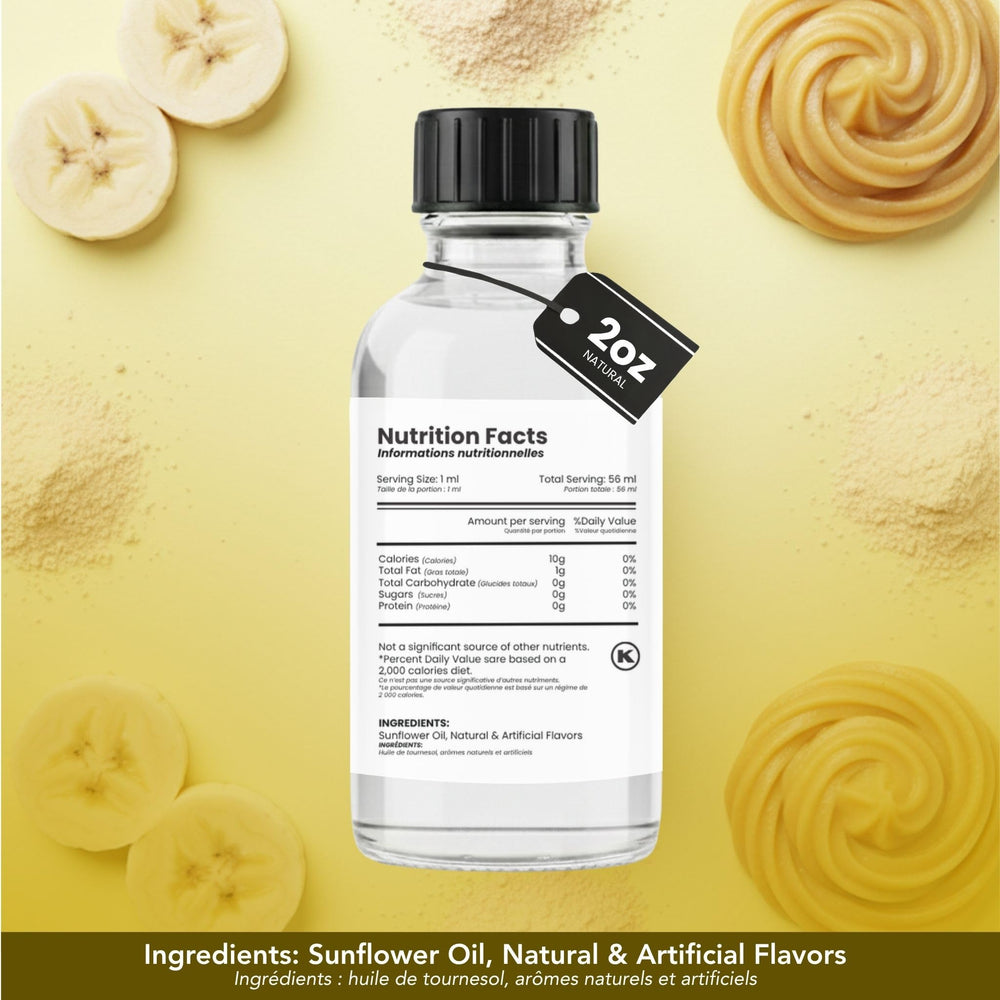 Dolce Flav detalle de etiqueta legible que indica aceite soluble y certificación Kosher