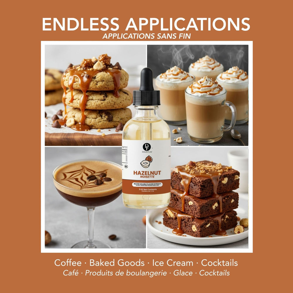 Taza de latte con extracto Dolce Flav realzando aroma tostado