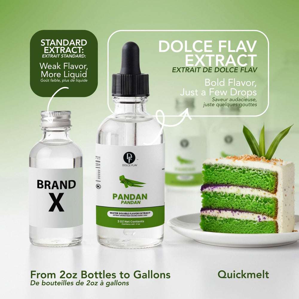 Dolce Flav etiqueta con información de ingredientes y uso claro
