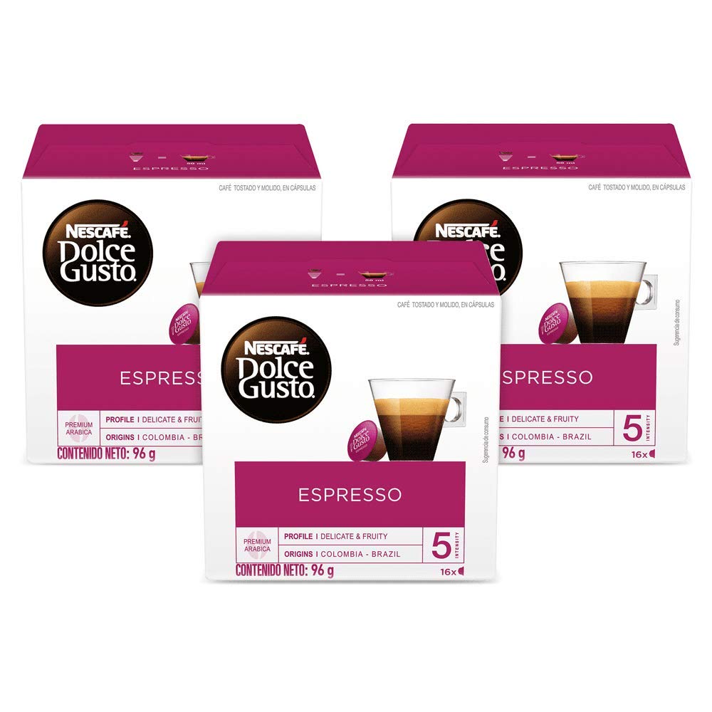 Dolce Gusto envase frontal mostrando 48 cápsulas y conveniencia